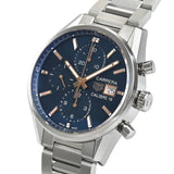 Tag Heuer Carrera Automatic Chronograph Blue Dial Silver Steel Strap Watch for Men - CBK2115.BA0715