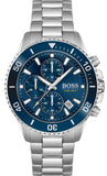 Hugo Boss Admiral Blue Dial Silver Steel Strap Watch for Men - 1513907