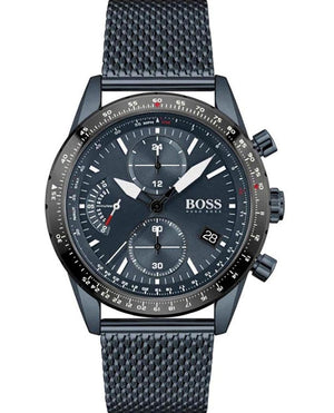 Hugo Boss Pilot Edition Blue Dial Blue Mesh Bracelet Watch for Men - 1513887