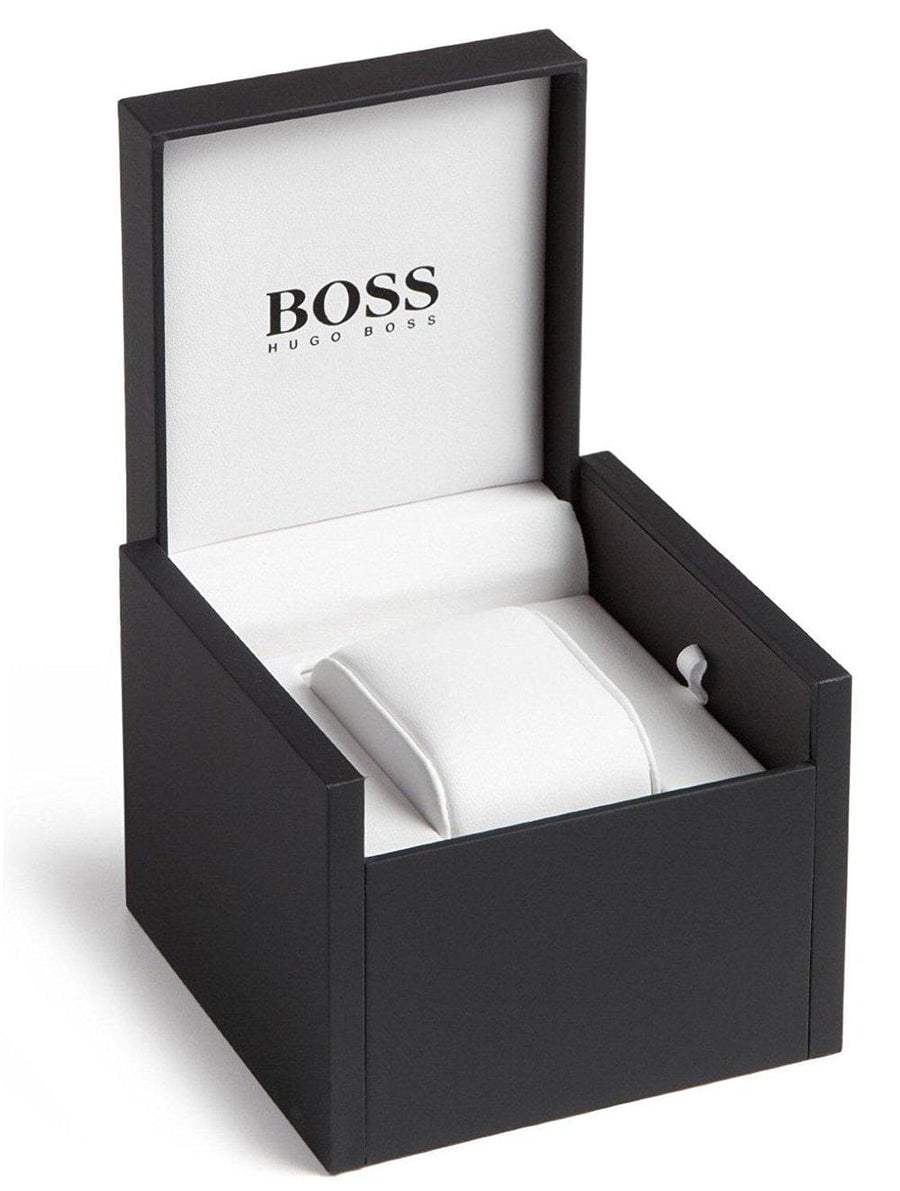 Hugo Boss Aeroliner Chronograph White Dial Silver Steel Strap Watch For Men - 1512445