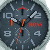 Hugo Boss Detroit Sport Analog Grey Dial Grey Rubber Strap Watch For Men - 1550007