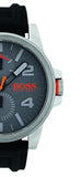 Hugo Boss Detroit Sport Analog Grey Dial Grey Rubber Strap Watch For Men - 1550007