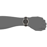 Hugo Boss Jet Black Dial Black Leather Strap Watch for Men - 1513279