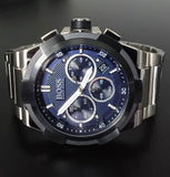 Hugo Boss Supernova Chronograph Blue Dial Silver Steel Strap Watch for Men - 1513360