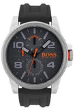 Hugo Boss Detroit Sport Analog Grey Dial Grey Rubber Strap Watch For Men - 1550007