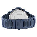 Tommy Hilfiger Luca Chronograph Grey Dial Blue Steel Strap Watch For Men - 1710493