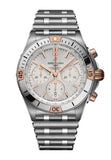 Breitling Chronomat B01 42 White Dial Silver Steel Strap Watch for Men - IB0134101G1A1