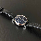 IWC Portofino Chronograph Black Dial Black Leather Strap Watch for Men - IW391029