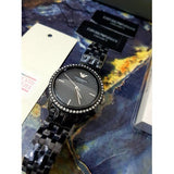 Emporio Armani Ceramica Crystals Black Dial Black Ceramic Strap Watch For Women - AR1478