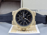 Michael Kors Dylan Chronograph Black Dial Black Rubber Strap Watch for Men - MK8445