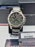 Tommy Hilfiger Mason Grey Dial Grey Steel Strap Watch for Men - 1791790