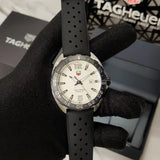 Tag Heuer Formula 1 Quartz White Dial Black Rubber Strap Watch for Men -  WAZ1111.FT8023