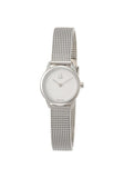 Calvin Klein Minimal White Dial Silver Mesh Bracelet Watch for Women - K3M2312Y