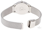 Calvin Klein Minimal Silver Dial Silver Mesh Bracelet Watch for Men - K3M21126