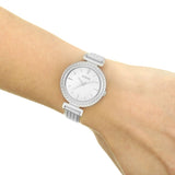 Guess Quartz Silver Dial Silver Mesh Bracelet Watch For Women - W1152L1