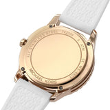 Michael Kors Runway Quartz White Dial White Rubber Strap Watch For Women - MK6853