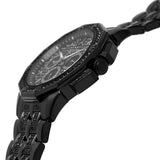 Bulova Octova Chronograph Black Crystal Dial Black Steel Strap Watch for Men - 98C134