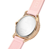 Guess Sparkling Diamonds Pink Dial Pink Rubber Strap Watch for Women - W0032L9