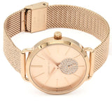 Michael Kors Portia Rose Gold Dial Rose Gold Mesh Bracelet Watch for Women - MK3845