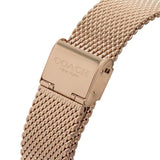 Coach Charles Black Dial Rose Gold Mesh Bracelet Watch for Men - 14602552