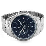 Tommy Hilfiger Shawn Multifunction Quartz Blue Dial Silver Steel Strap Watch for Men - 1791612