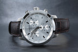 Tissot PRC 200 Chronograph Silver Dial Brown Leather Strap Watch For Men - T055.417.16.037.00