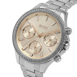 Hugo Boss Hera Rose Pink Dial Silver Steel Strap Watch for Women - 1502565