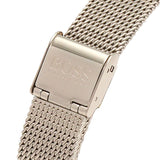 Hugo Boss Flawless White Dial Gold Mesh Bracelet Watch for Women - 1502553