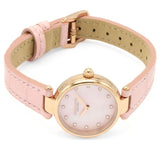 Coach Hayley Mother of Pearl Pink Dial Pink Leather Strap Watch for Women - 14503537