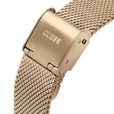 Guess Tapestry Diamonds Rose Gold Dial Rose Gold Mesh Bracelet Watch for Women - GW0354L3