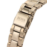 Hugo Boss Hera Blue Dial Gold Steel Strap Watch for Women - 1502566