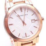 Burberry The City White Dial Rose Gold Steel Strap Watch for Women - BU9104