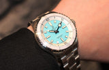 Breitling Superocean Automatic 36 Turquoise Dial Silver Steel Strap Watch for Men - A17377211C1A1