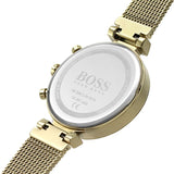 Hugo Boss Flawless White Dial Gold Mesh Bracelet Watch for Women - 1502552