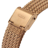 Guess Soiree Diamonds Rose Gold Dial Rose Gold Mesh Bracelet Watch for Women - GW0402L3