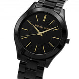 Michael Kors Slim Runway Black Dial Black Stainless Steel Strap Watch for Women - MK3221