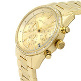 Michael Kors Ritz Gold Dial Gold Steel Strap Watch for Women - MK6356