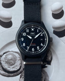 IWC Pilot Watch Chronograph Top Gun Edition Black Dial Black Nylon Strap Watch for Men - IW326901