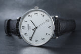 Tissot Everytime Large White Dial Black Leather Strap Watch For Men - T109.610.16.032.00