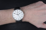 Tissot Everytime Large White Dial Black Leather Strap Watch For Men - T109.610.16.032.00