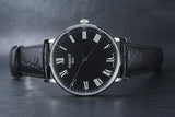 Tissot Everytime Medium Black Dial Black Leather Strap Watch For Men - T109.410.16.053.00