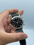 Breitling Avi Ref. 765 1953 Re-Edition Black Dial Black Leather Strap Watch for Men - AB0920131B1X1