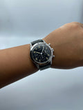 Breitling Avi Ref. 765 1953 Re-Edition Black Dial Black Leather Strap Watch for Men - AB0920131B1X1