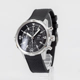 IWC Aquatimer Chronograph Black Dial Black Leather Strap Watch for Men - IW376803