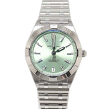 Breitling Chronomat 32 Diamonds Green Dial Silver Steel Strap Watch for Women - A77310101L1A1