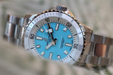 Breitling Superocean Automatic 36 Turquoise Dial Silver Steel Strap Watch for Men - A17377211C1A1