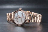 Tissot T Wave T Lady Mother of Pearl Dial Rose Gold Steel Strap Watch For Women - T112.210.33.111.00