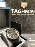 Tag Heuer Carrera Chronograph Tourbillion Black Dial Black Leather Strap Watch for Men - CAR5A8Y.FC6377