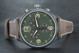 Tissot T Sport Chrono XL Green Dial Brown Leather Strap Watch For Men - T116.617.36.097.00