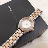 Marc Jacobs Tether Transparent White Dial Two Tone Steel Strap Watch for Women - MBM3418